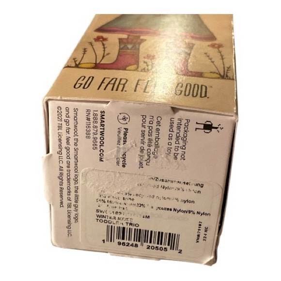 Smartwool Toddler Trio Socks- 1T-2T Winter moss - Picture 6 of 8